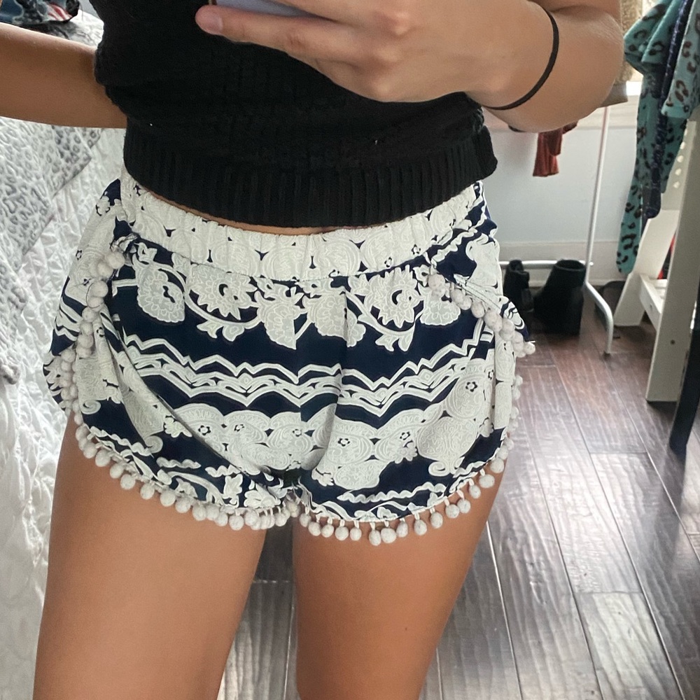 Navy Blue & White Shorts